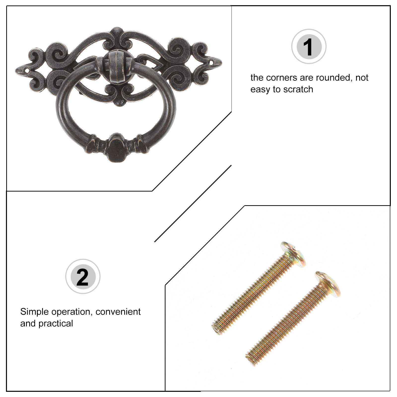 6 шт. ретро-ручек для дверей ш – обзор и цена Furniture Hardware Drop Pulls